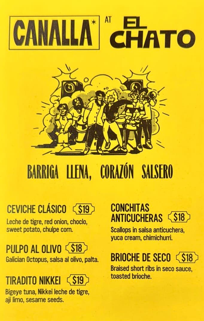 Canalla popup September 15, 2025